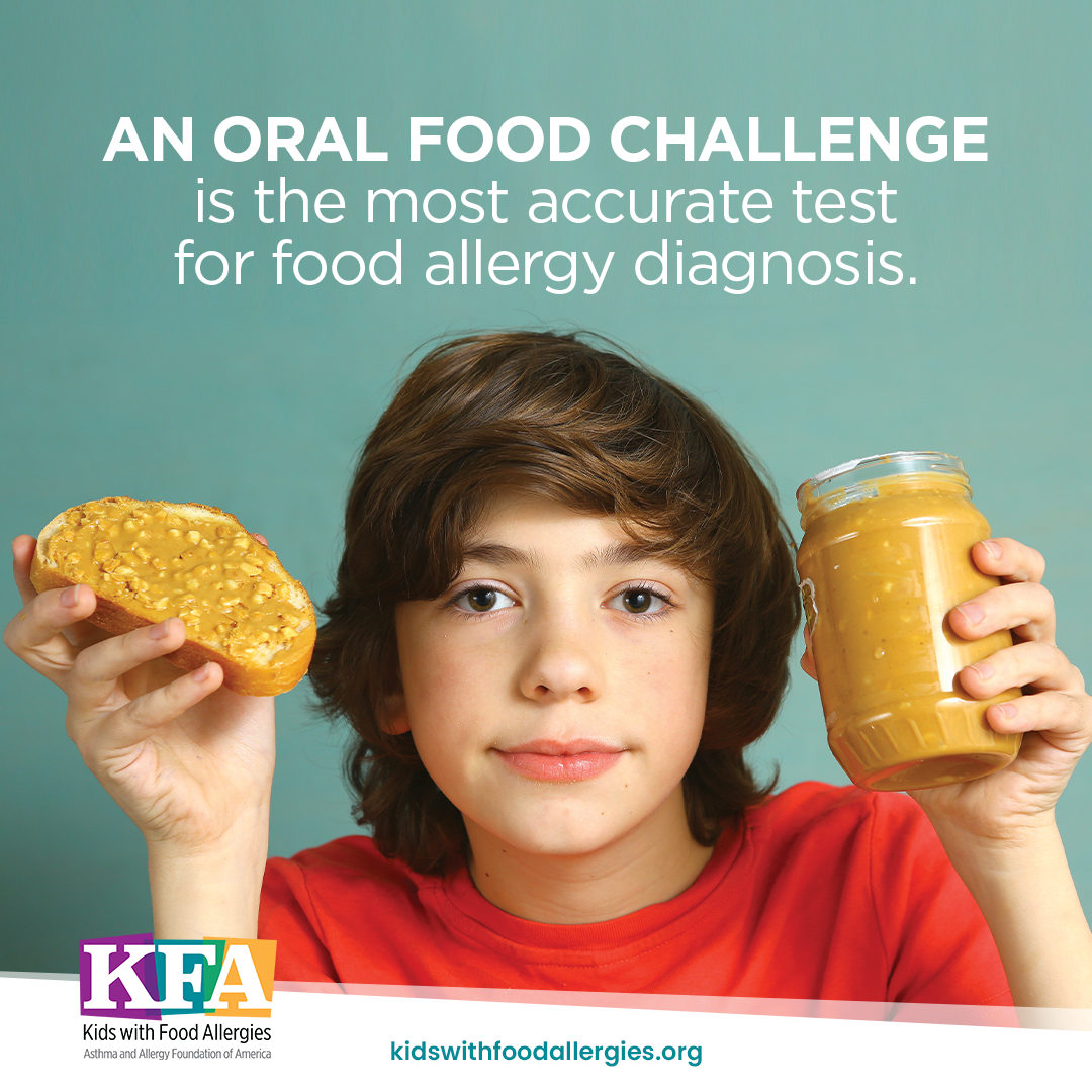 An oral food challenge is the most accurate test for food allergy diagnosis